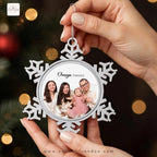 Personalized Pewter Snowflake Ornament | Custom Christmas Keepsake & Holiday Gift