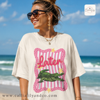 Later Alligator Graphic Tee | Coquette Oversized Shirt | Cute Preppy T-Shirt | Trendy Aesthetic Tee | Casual Streetwear Top for Women
