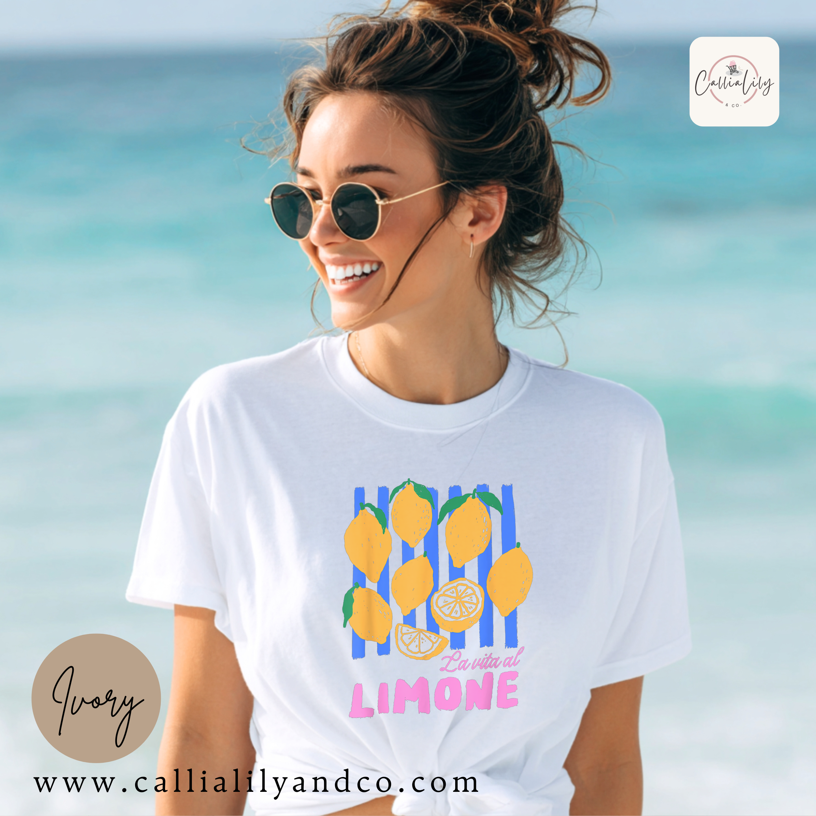 La Vita Al Limone Shirt | Italian Lemon Graphic Tee | Amalfi Coast Summer Shirt | Cute Citrus Vacation Tee
