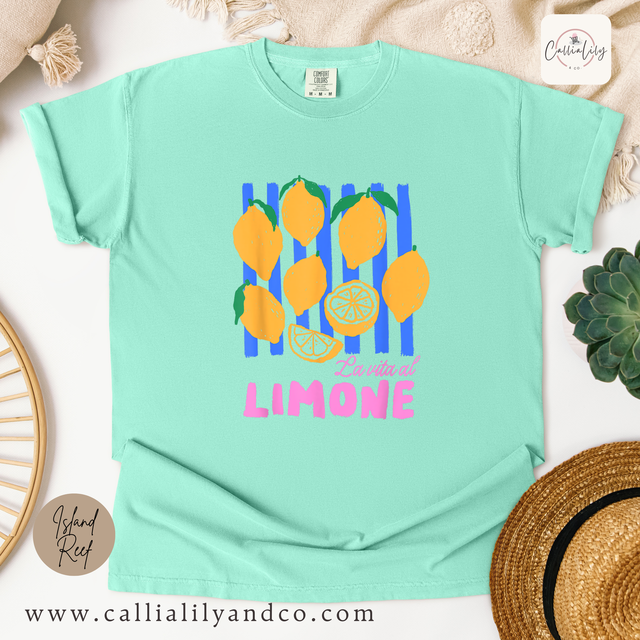 La Vita Al Limone Shirt | Italian Lemon Graphic Tee | Amalfi Coast Summer Shirt | Cute Citrus Vacation Tee