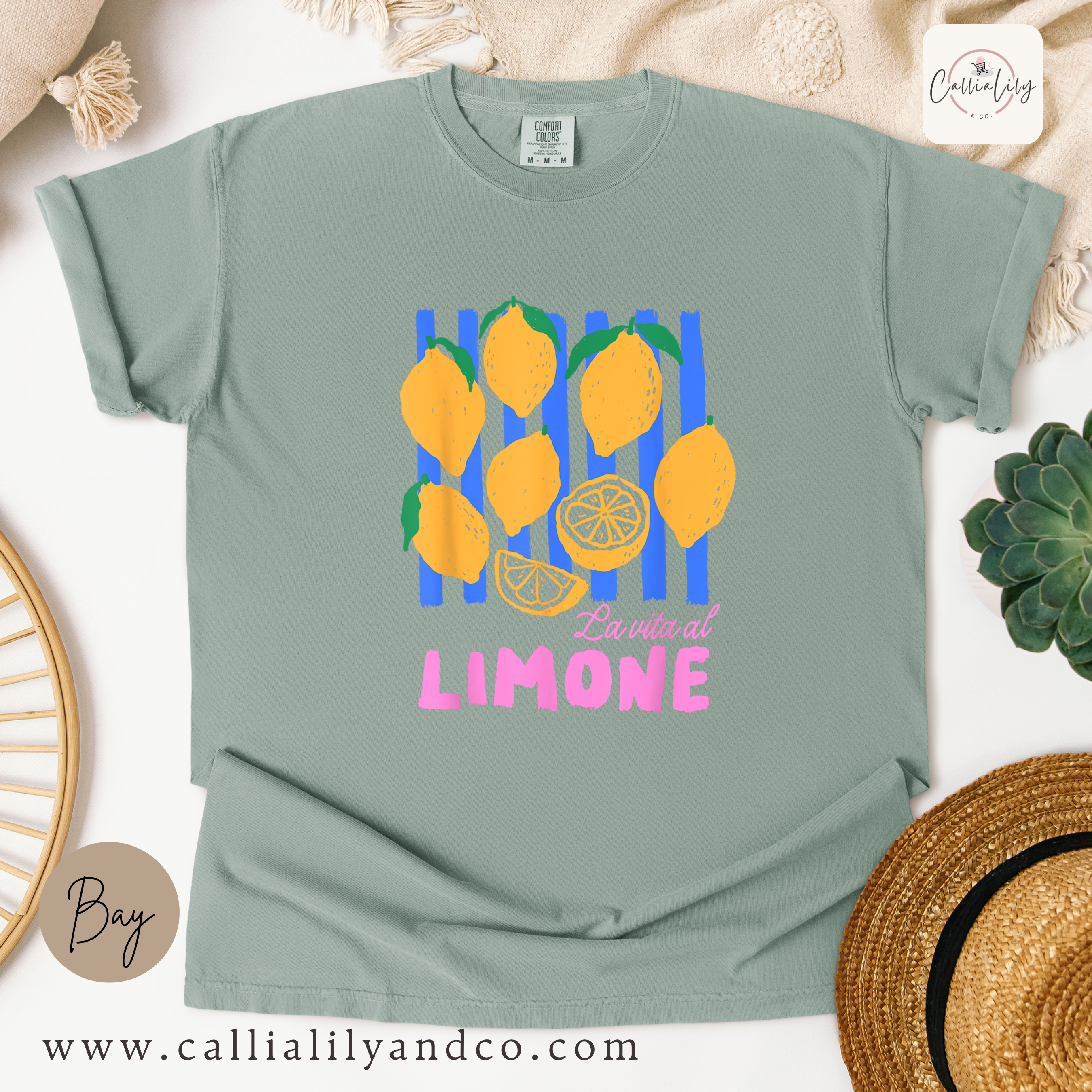 La Vita Al Limone Shirt | Italian Lemon Graphic Tee | Amalfi Coast Summer Shirt | Cute Citrus Vacation Tee