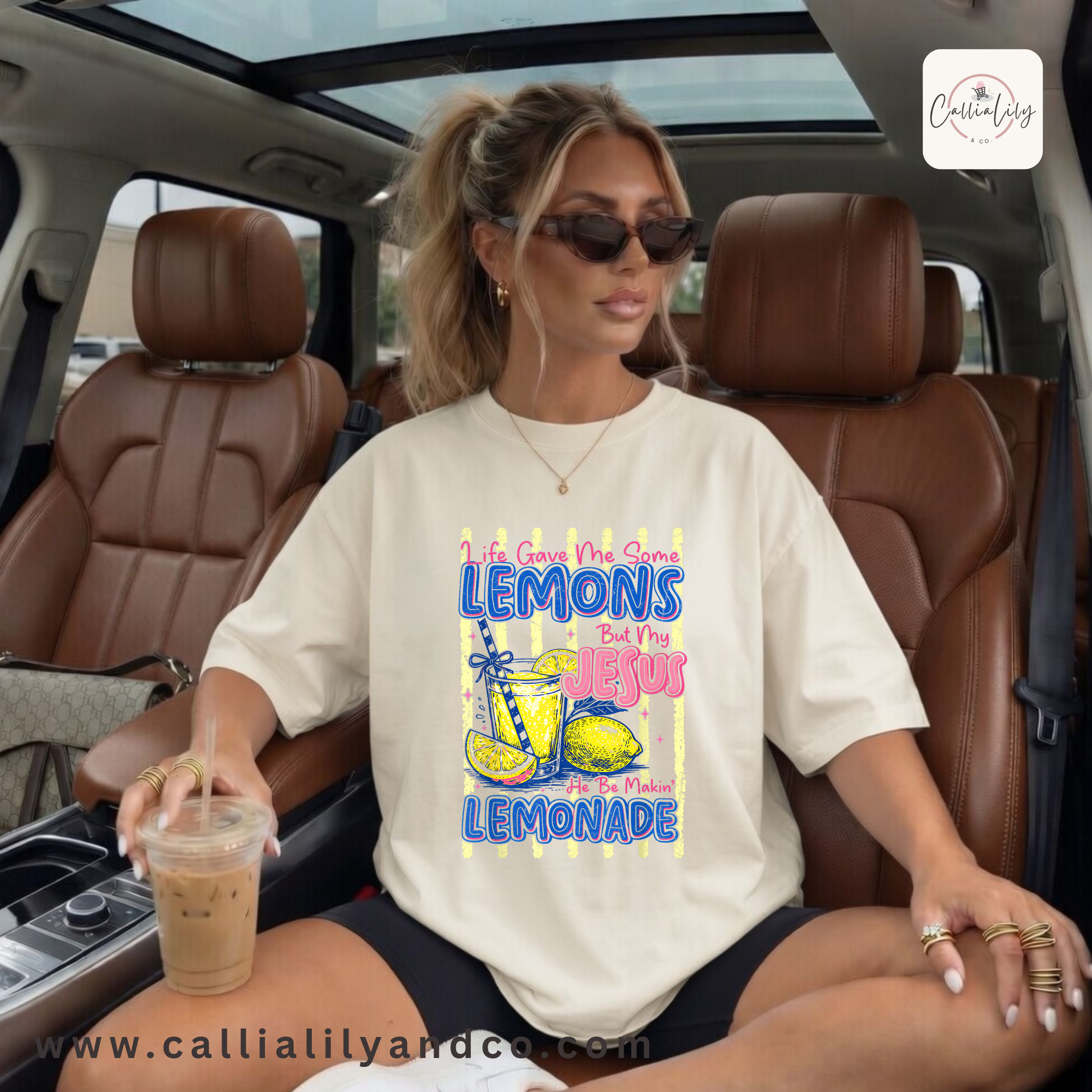 Life Gave Me Some Lemons, but my Jesus He'd be Makin Lemonade | Christian Graphic Tee |  Faith Over Fear Shirt | Summer Christian Shirt
