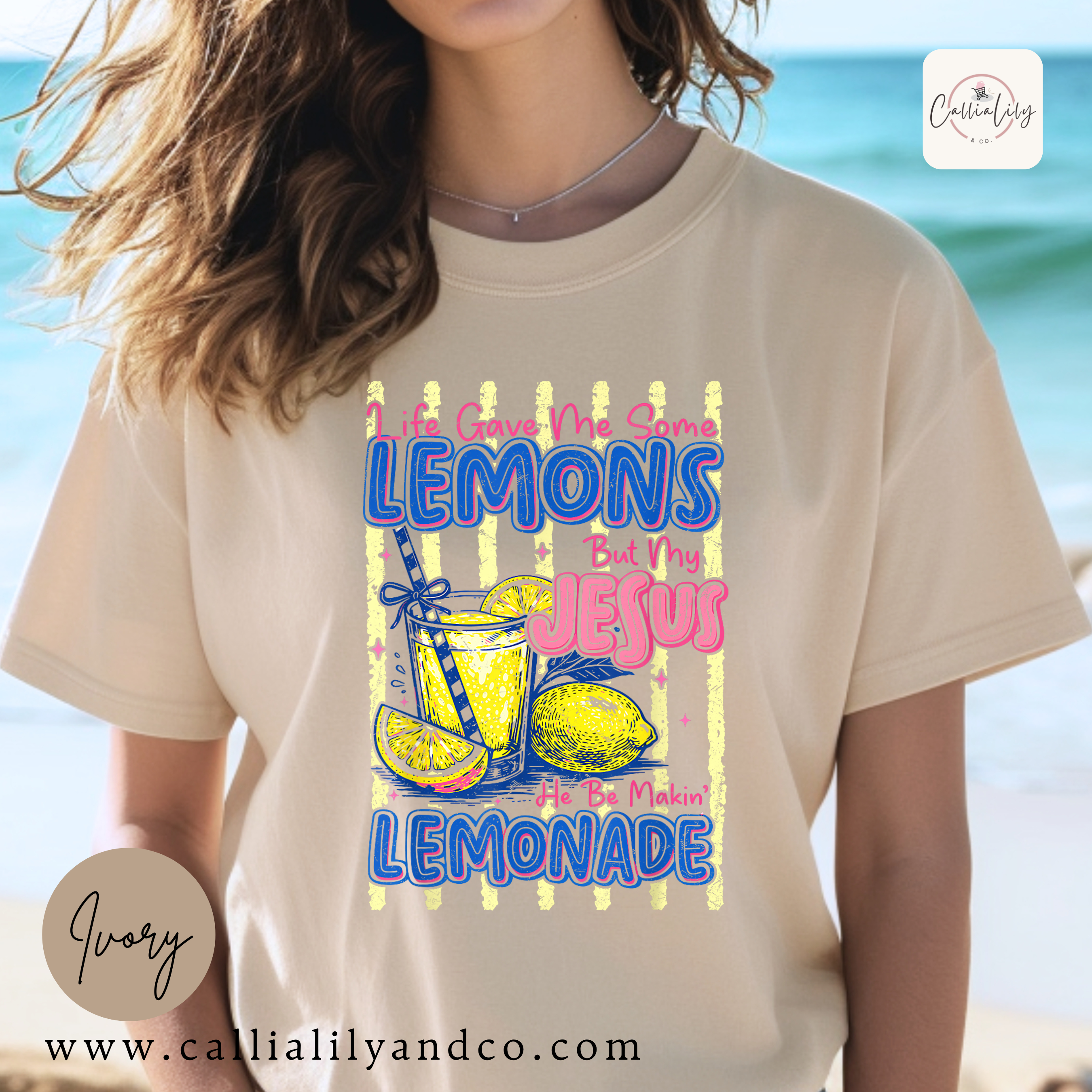 Life Gave Me Some Lemons, but my Jesus He'd be Makin Lemonade | Christian Graphic Tee |  Faith Over Fear Shirt | Summer Christian Shirt