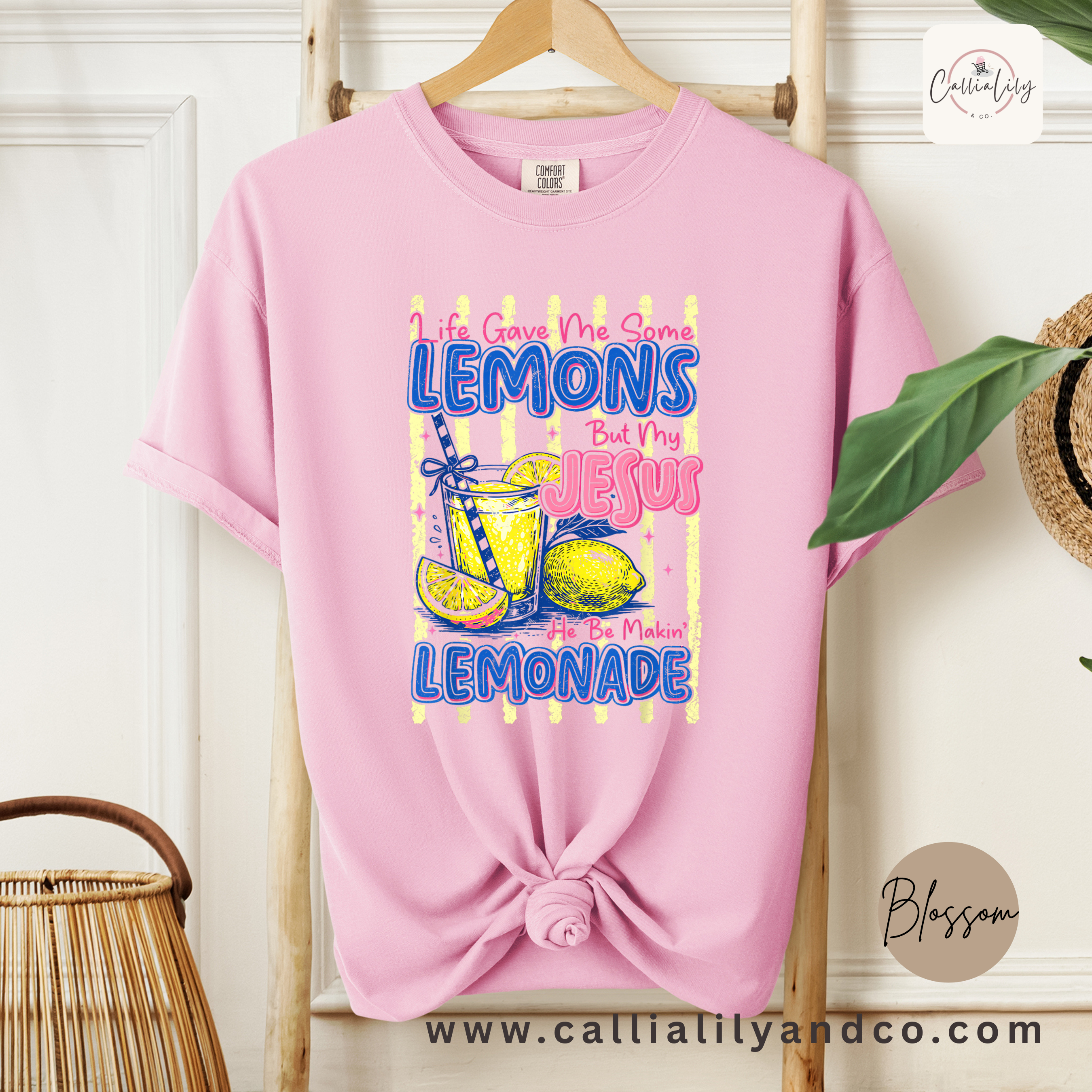 Life Gave Me Some Lemons, but my Jesus He'd be Makin Lemonade | Christian Graphic Tee |  Faith Over Fear Shirt | Summer Christian Shirt