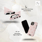 Pink Bow Pattern Phone Case | Coquette Striped Bow | iPhone, Samsung, Google Pixel