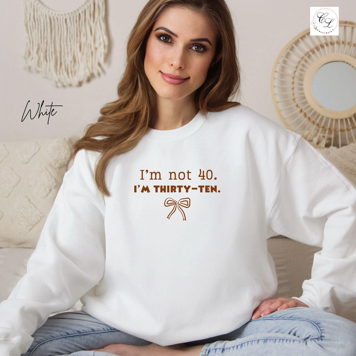 Embroidered Sweatshirt | I'm Not 40, I'm Thirty-Ten | 40th Birthday
