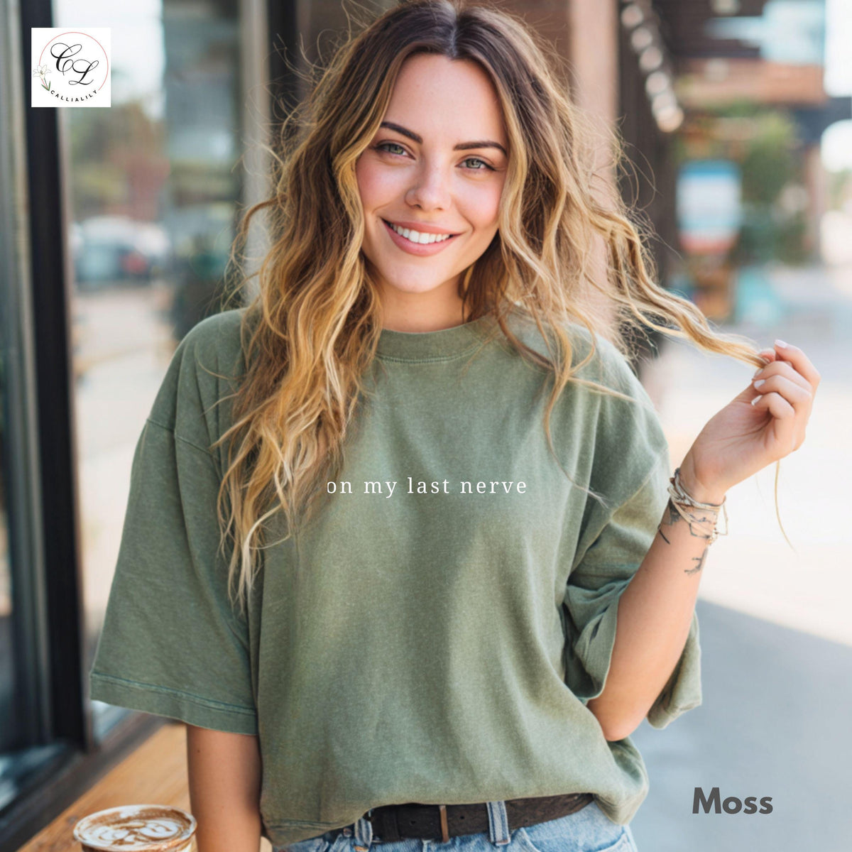 On My Last Nerve T-shirt | Minimalist Text Tee