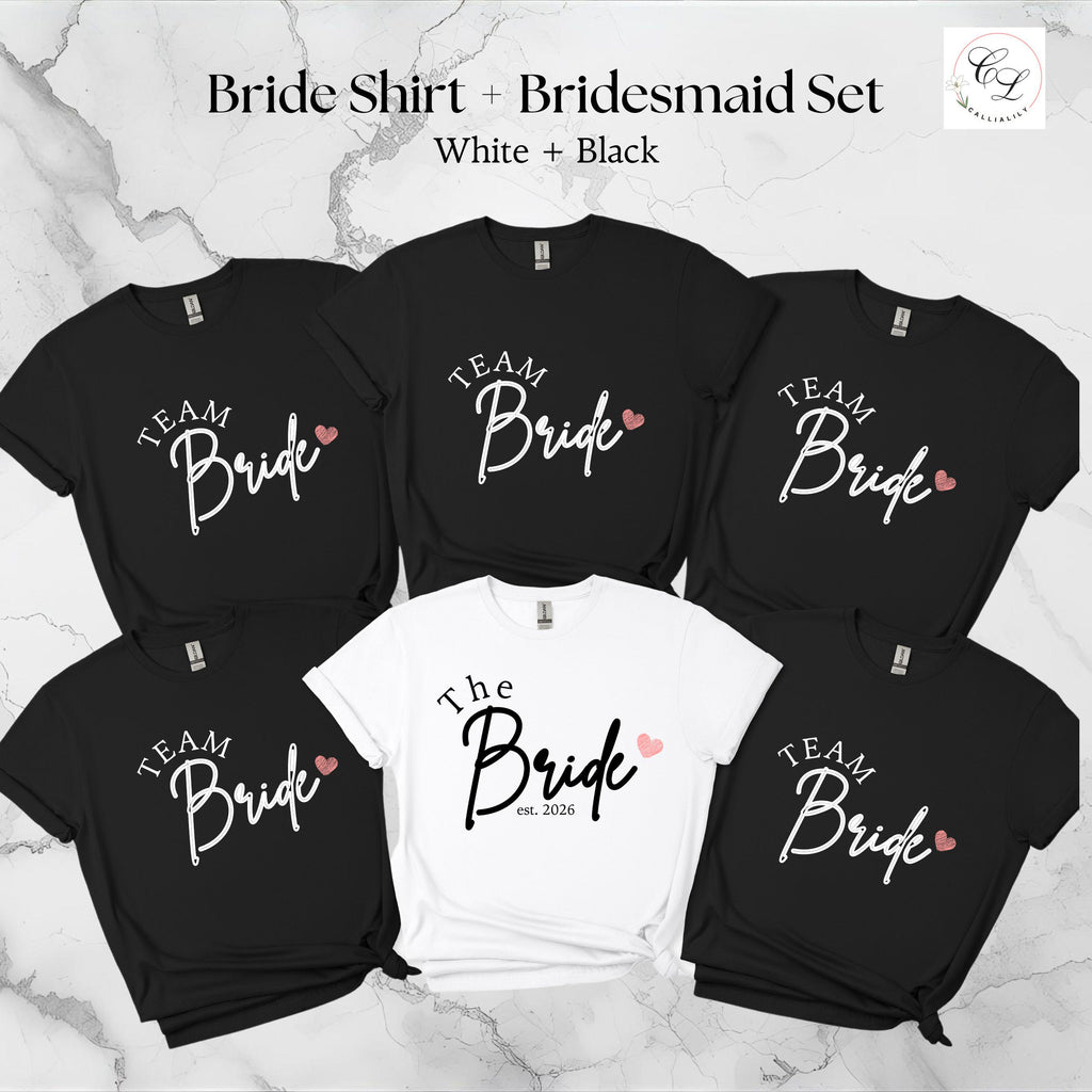 The Bride Script Heart T-Shirt | Bridal Shower Shirt