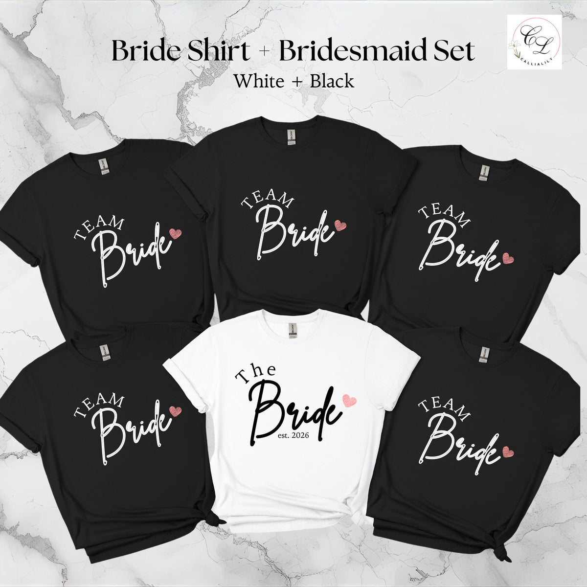 The Bride Script Heart T-Shirt | Bridal Shower Shirt