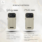 Beige Vertical Stripe Phone Case | Tough Magnetic Case