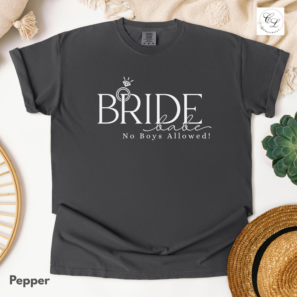 Bride Babe, No Boys Allowed | Bridal Humor Tee