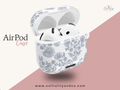 Floral Blue Pattern AirPod Case | Airpods 4 Case |  Airpod Pro Case Pressed Flower Art | Airpod 4 Case Airpods Pro Case Airpod Pro 2 Case Floral Airpods Cases