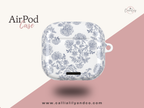 Floral Blue Pattern AirPod Case | Airpods 4 Case |  Airpod Pro Case Pressed Flower Art | Airpod 4 Case Airpods Pro Case Airpod Pro 2 Case Floral Airpods Cases