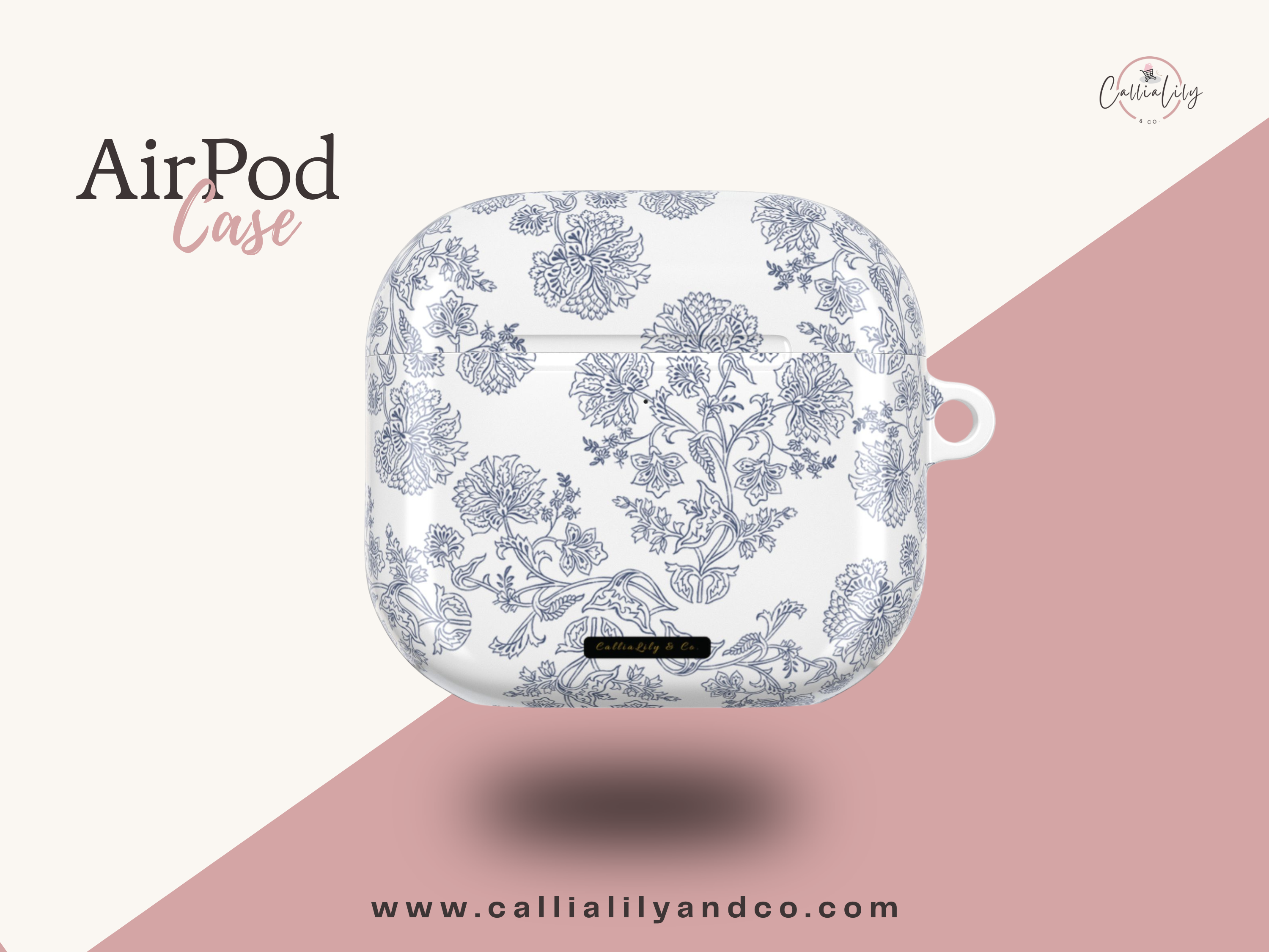 Floral Blue Pattern AirPod Case | Airpods 4 Case |  Airpod Pro Case Pressed Flower Art | Airpod 4 Case Airpods Pro Case Airpod Pro 2 Case Floral Airpods Cases