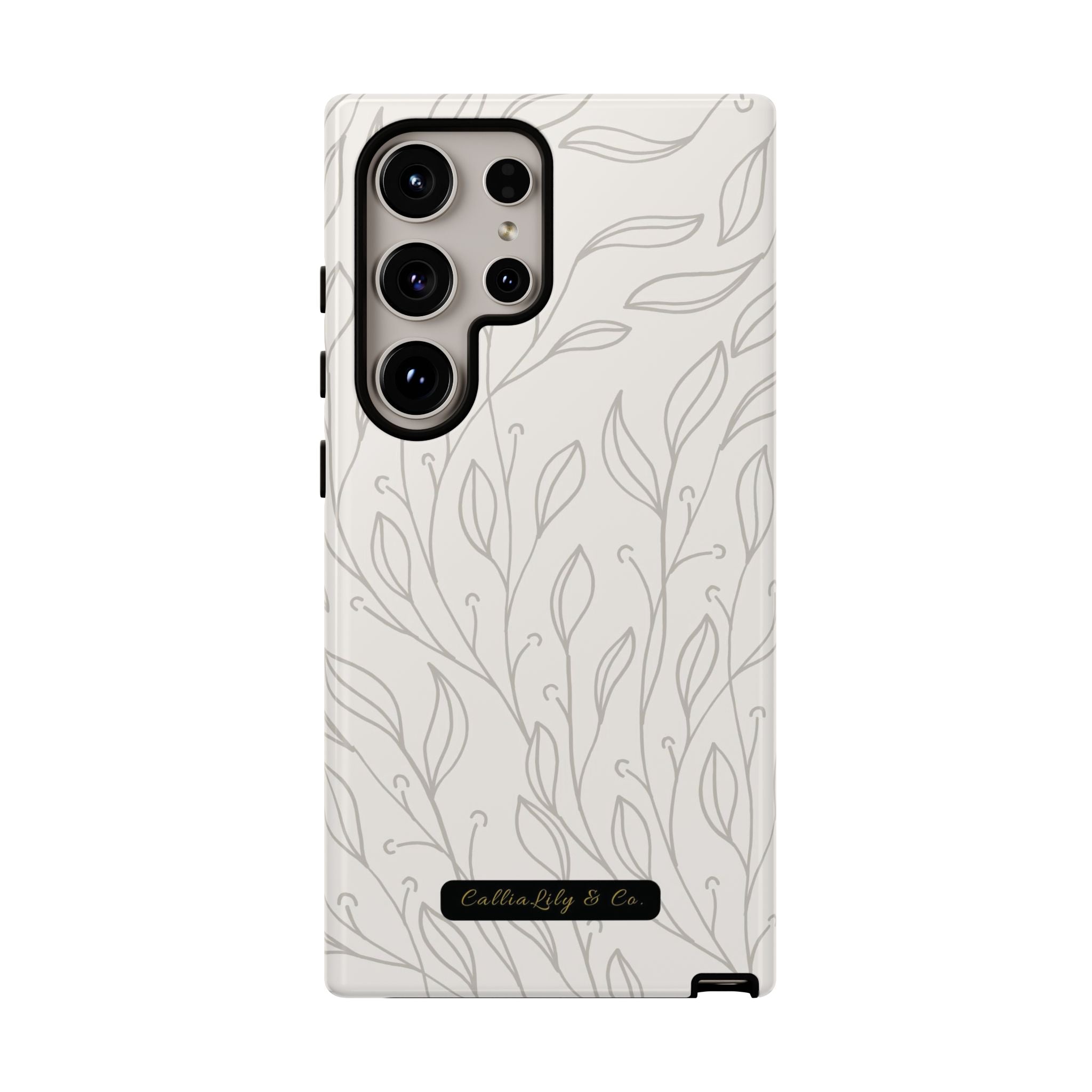 Hand-Drawn Leaf Vine Phone Case | Tough Phone Case