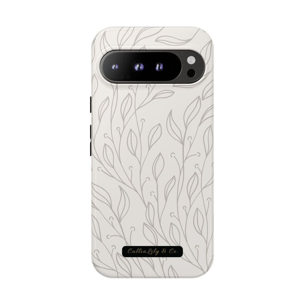 Hand-Drawn Leaf Vine Phone Case | Tough Phone Case