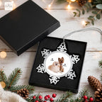 Personalized Pewter Snowflake Ornament | Custom Christmas Keepsake & Holiday Gift