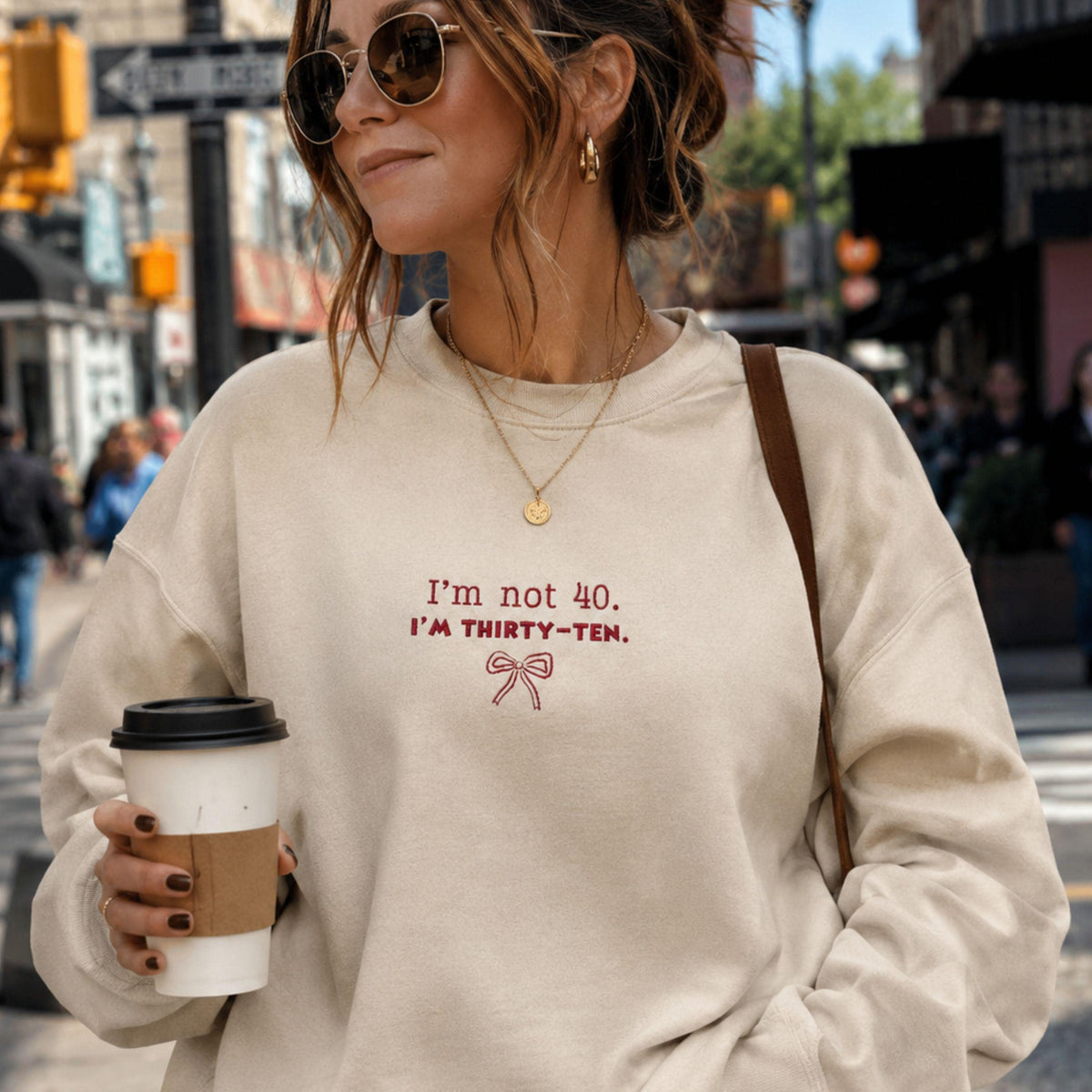 Embroidered Sweatshirt | I'm Not 40, I'm Thirty-Ten | 40th Birthday