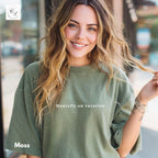 Mentally on Vacation T-shirt | Relaxed Text Tee, Travel Vibes