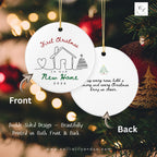 First Christmas in New Home Ornament | Double-Sided Ceramic Keepsake (2026)