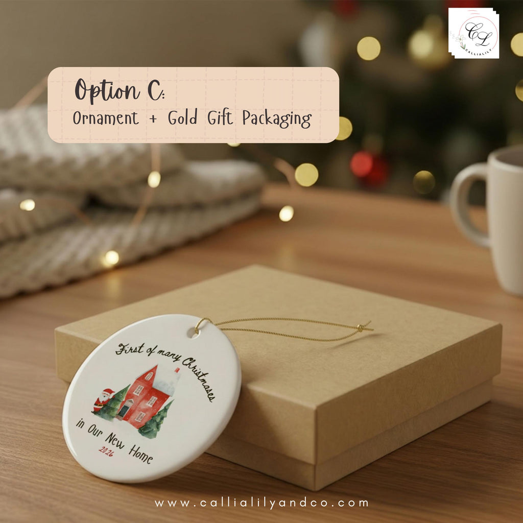 First of Many Christmases in Our New Home | Ceramic Keepsake Gift (Double-Sided)