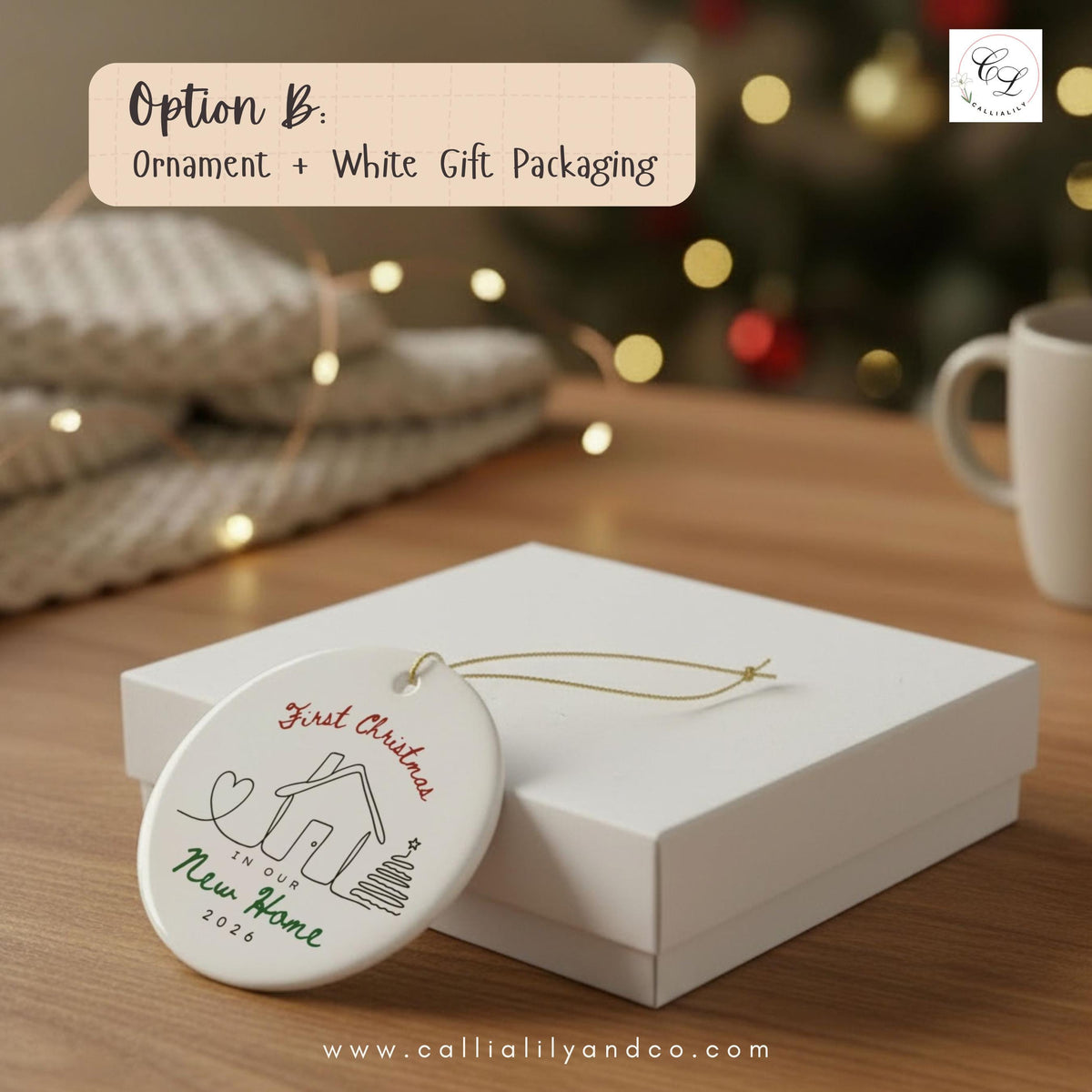 First of Many Christmases in Our New Home | Ceramic Keepsake Gift (Double-Sided)