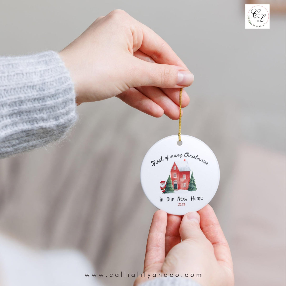 First of Many Christmases in Our New Home | Ceramic Keepsake Gift (Double-Sided)