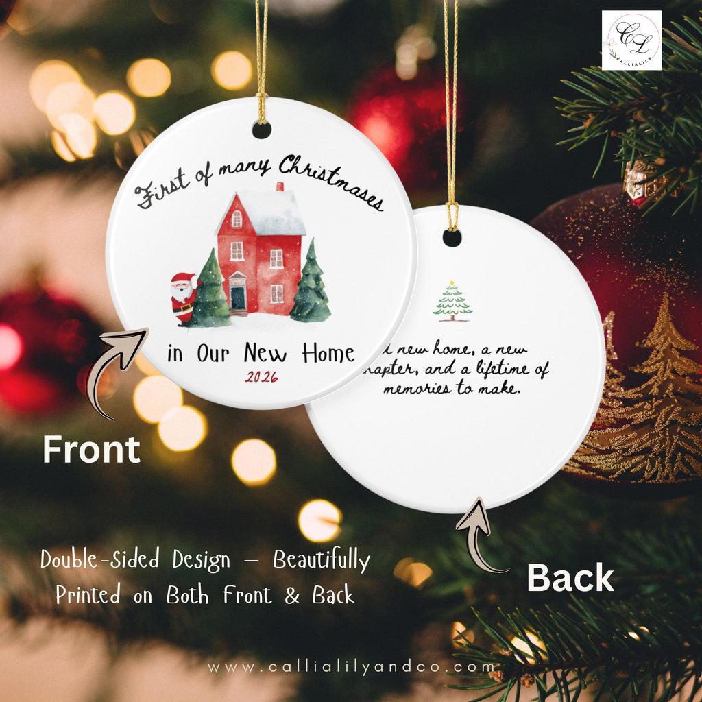 First of Many Christmases in Our New Home | Ceramic Keepsake Gift (Double-Sided)