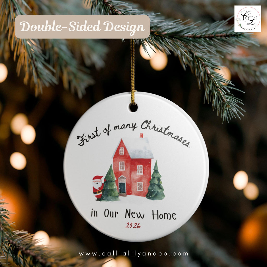 First of Many Christmases in Our New Home | Ceramic Keepsake Gift (Double-Sided)
