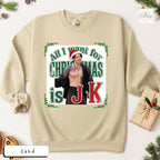 All I Want for Christmas Is JK Sweatshirt, Kpop Christmas Shirt, Jungkook Fan Gift, BTS Holiday Crewneck, Unisex Heavy Blend™