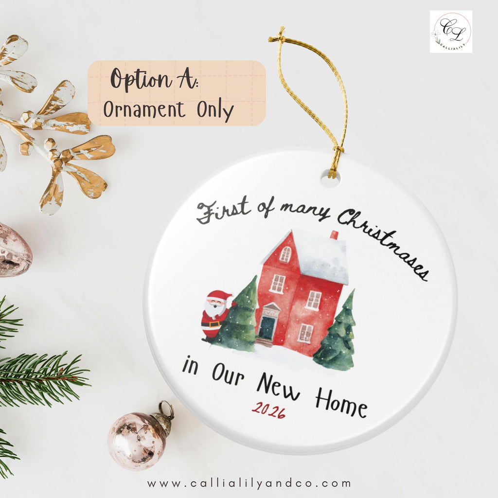 First of Many Christmases in Our New Home | Ceramic Keepsake Gift (Double-Sided)