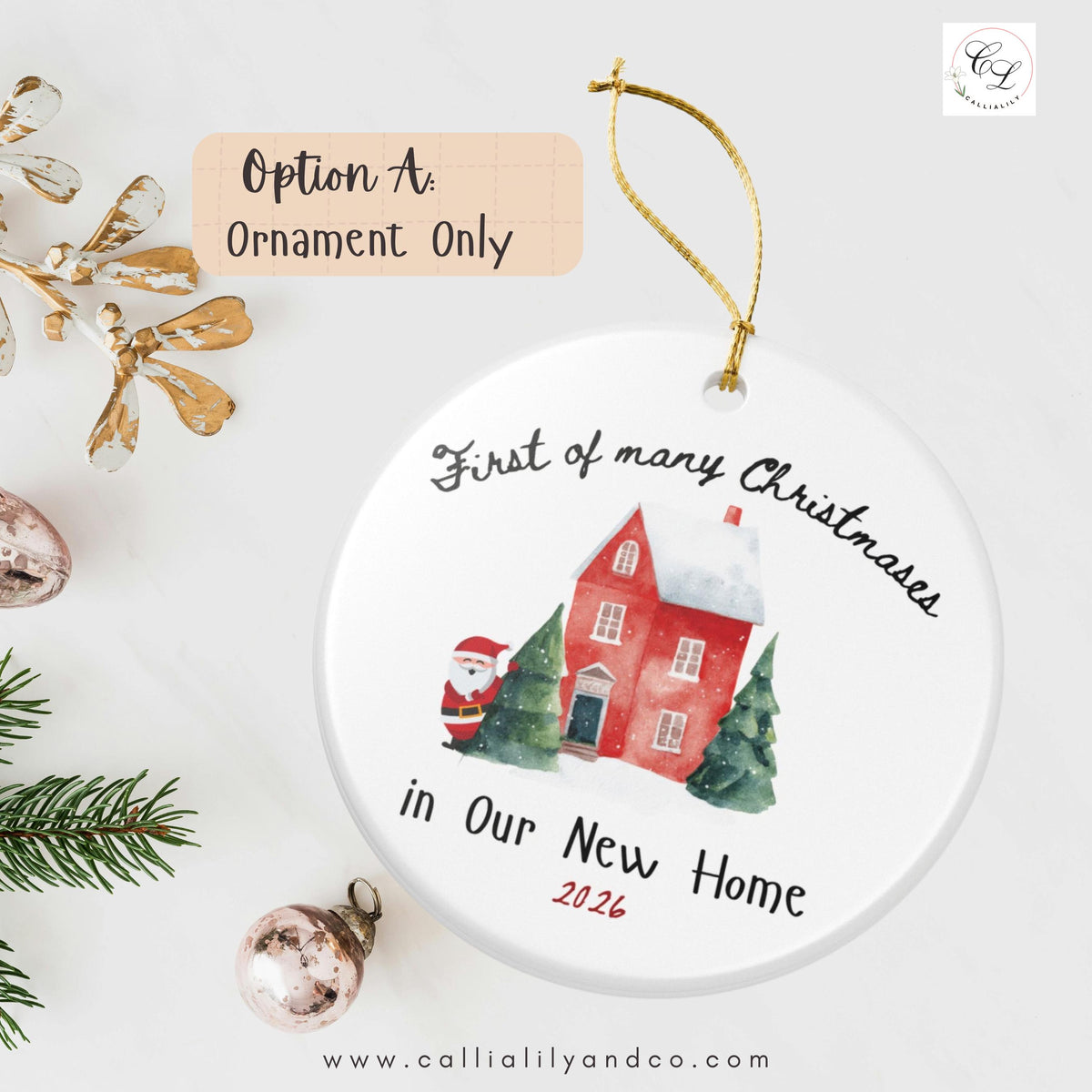 First of Many Christmases in Our New Home | Ceramic Keepsake Gift (Double-Sided)