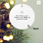 First of Many Christmases in Our New Home | Ceramic Keepsake Gift (Double-Sided)