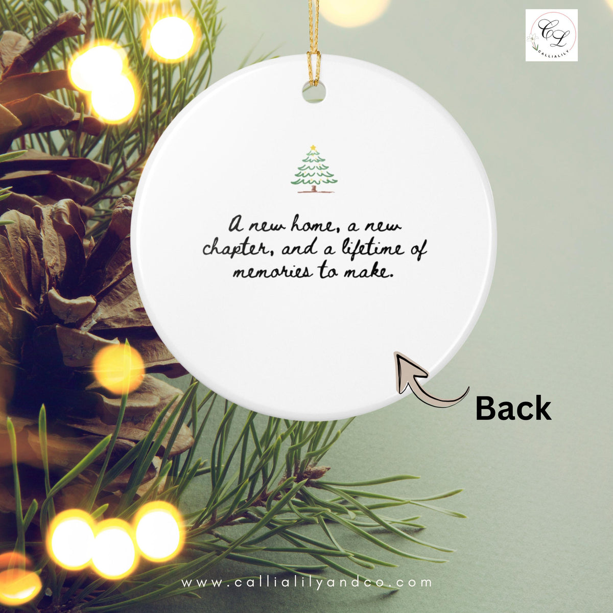 First of Many Christmases in Our New Home | Ceramic Keepsake Gift (Double-Sided)